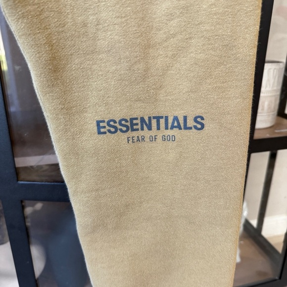 Essentials Fear of God Amber sweatpants joggers khaki pockets fleece unisex - Picture 3 of 8